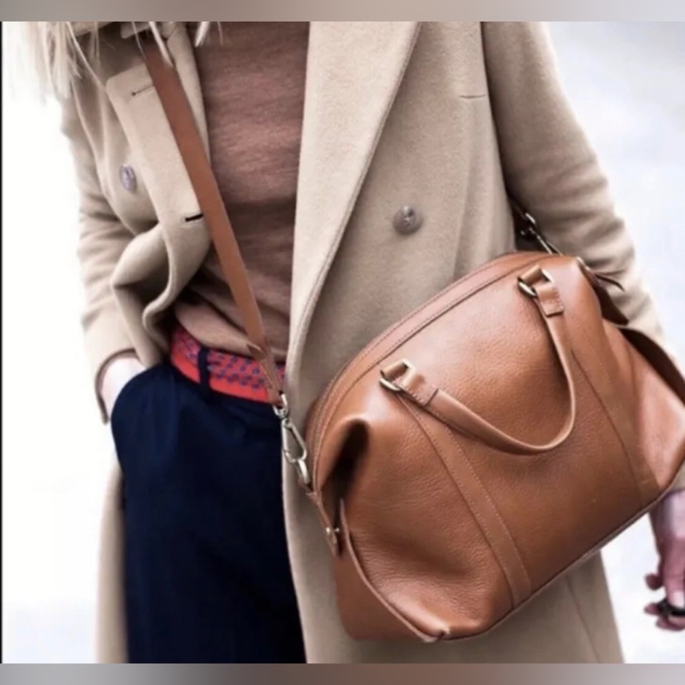 MADEWELL Glasgow English Saddle Leather Satchel Top Handle Shoulder Bag B6386